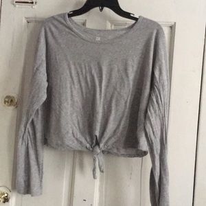Grey Knotted Top
